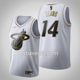 Camiseta Hombre Miami Heat Tyler Herro 14 2019-20 Nike Blanco Golden Edition Swingman